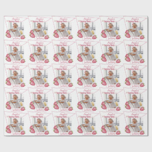 Strawberry Berry First Birthday Wrapping Paper