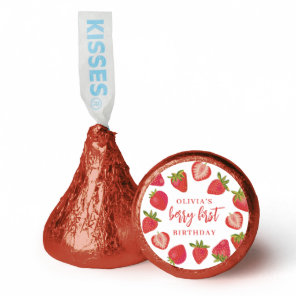 Strawberry Berry First Girls Personalized Birthday Hershey®'s Kisses®