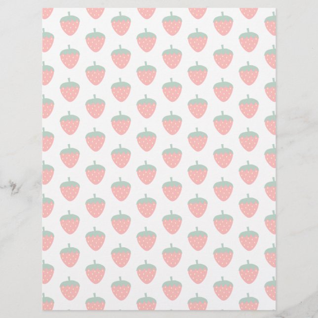 Strawberry Berry Fruit Red Farm Summer Produce Letterhead (Front)