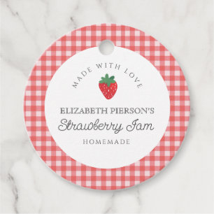 Strawberry Berry  Jam Home Custom  Favor Tags