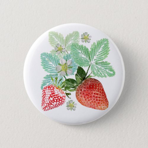 Strawberry berry red fresh ripe sweet food button