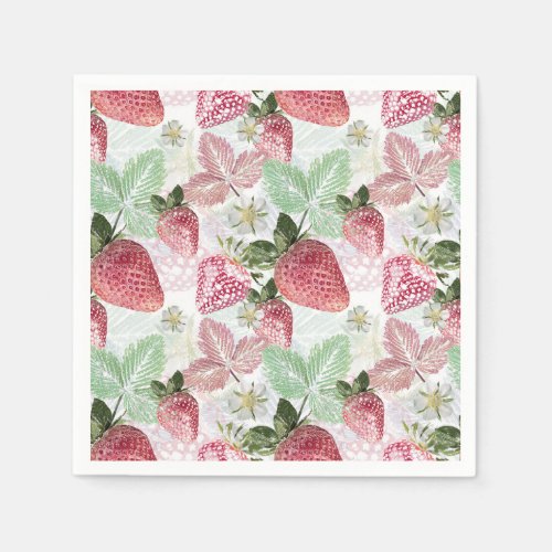 Strawberry berry red fresh ripe sweet food napkins