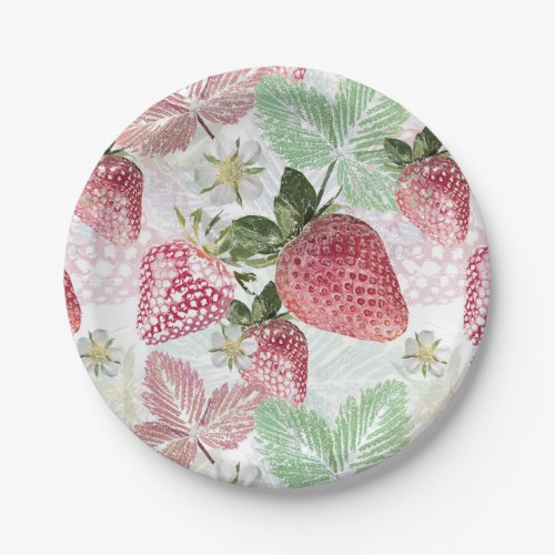 Strawberry berry red fresh ripe sweet food paper plates