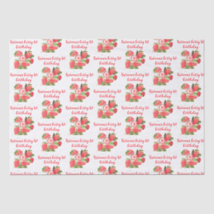 Strawberry Berry Sweet 1st Birthday party Cute Tissue Paper