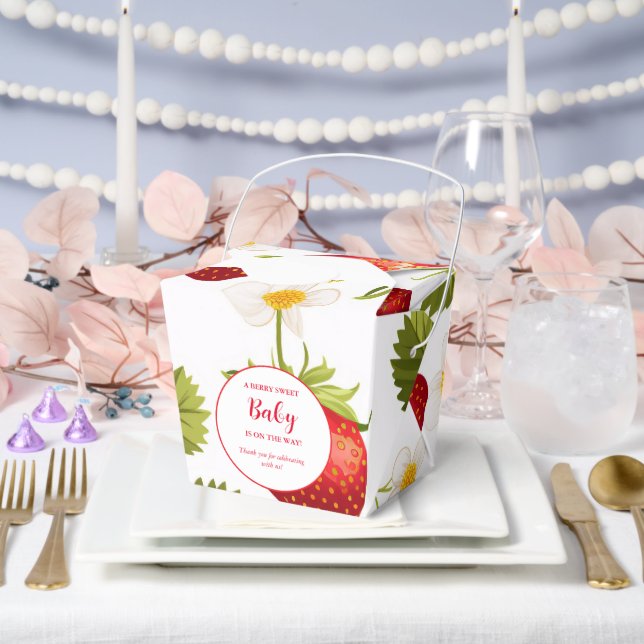 Strawberry Berry Sweet Baby shower  Favor Boxes (Wedding)