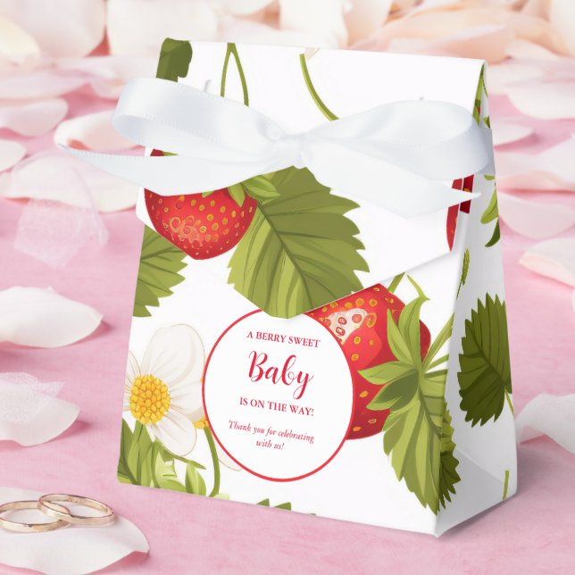 Strawberry Berry Sweet Baby shower  Favor Boxes (Wedding)