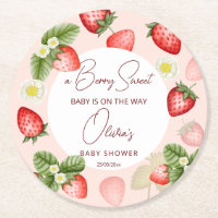 Strawberry berry sweet baby shower favors