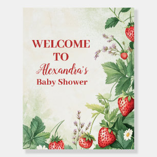 Strawberry Berry Sweet  Baby Shower Foam Board