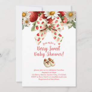 Strawberry Berry Sweet Baby Shower Invitation