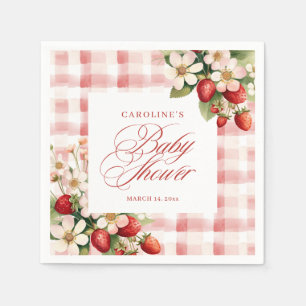 Strawberry Berry Sweet Baby Shower  Napkins