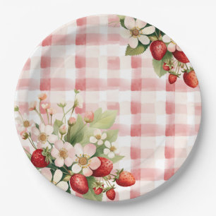 Strawberry Berry Sweet Baby Shower Paper Plates