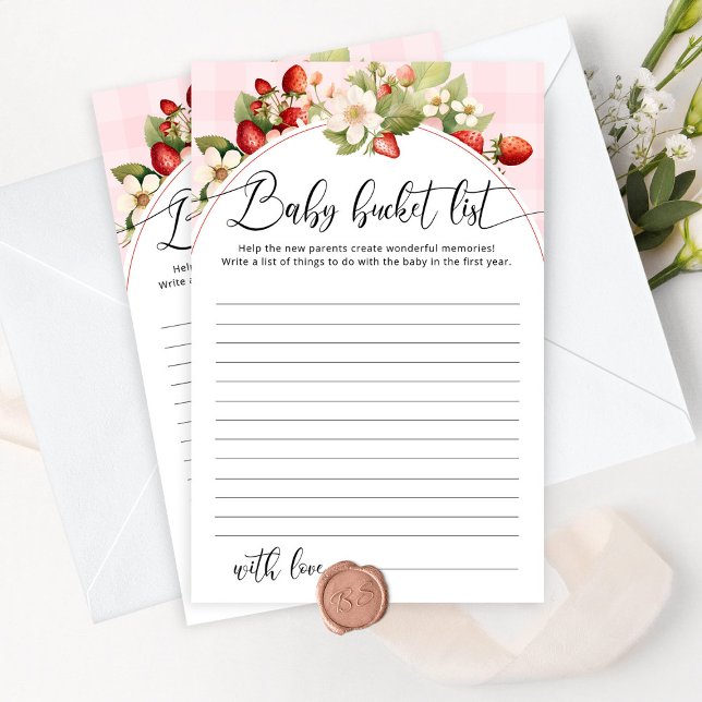 Strawberry berry sweet baby theme baby bucket list (Creator Uploaded)