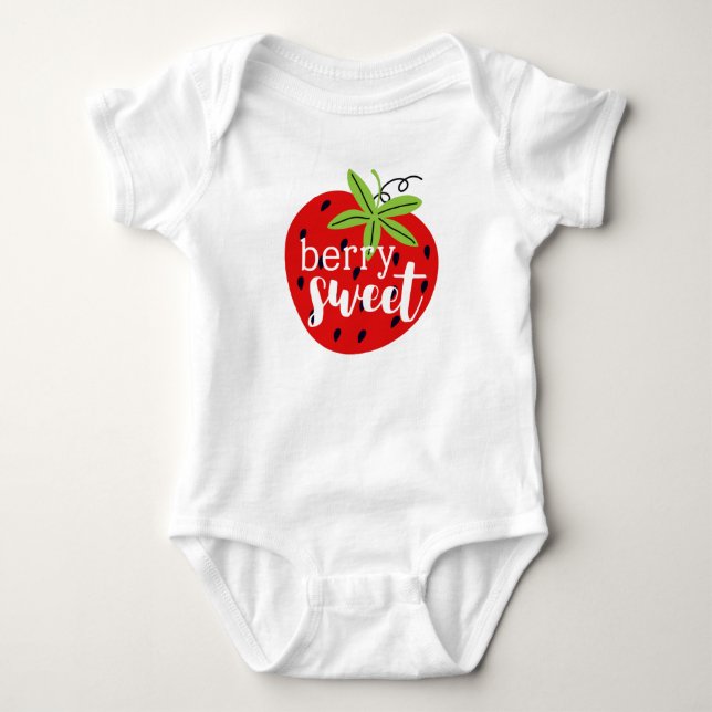 Strawberry Berry Sweet Birthday Baby Girl Kids' Baby Bodysuit (Front)