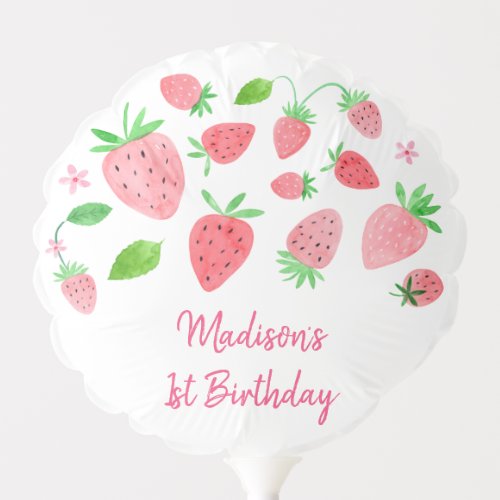 Strawberry Berry Sweet Birthday Balloon