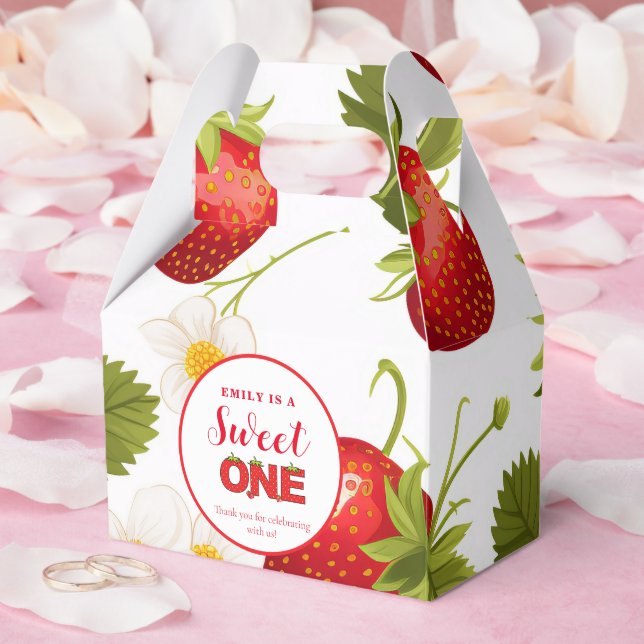 Strawberry Berry Sweet Birthday| Berry First  Favor Boxes (Wedding)