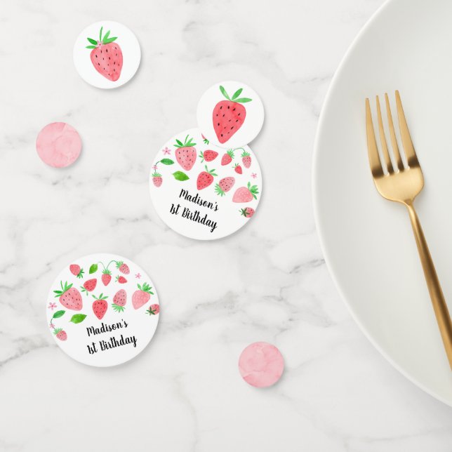 Strawberry Berry Sweet Birthday Confetti (Group)