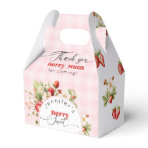 Strawberry berry sweet birthday favor boxes