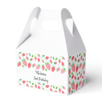 Strawberry Berry Sweet Birthday Favor Boxes