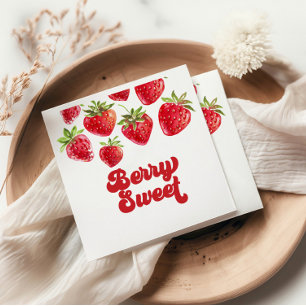 Strawberry Berry Sweet Birthday Napkins