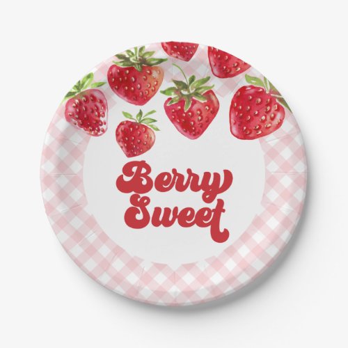 Strawberry Berry Sweet Birthday Paper Plates