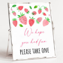 Strawberry Berry Sweet Birthday Party Favor Sign