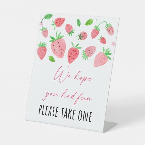 Strawberry Berry Sweet Birthday Party Favor Sign