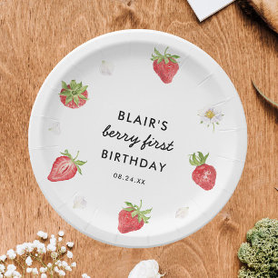 Strawberry Berry Sweet Birthday Party Paper Plates