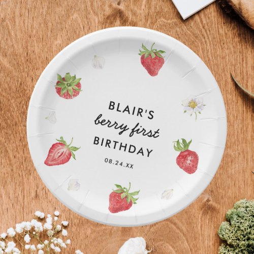 Strawberry Berry Sweet Birthday Party Paper Plates
