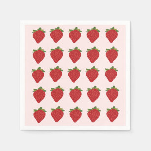 Strawberry Berry Sweet Birthday Party Strawberries Napkins