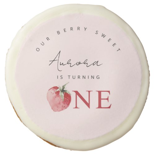 Strawberry berry sweet birthday party sugar cookie
