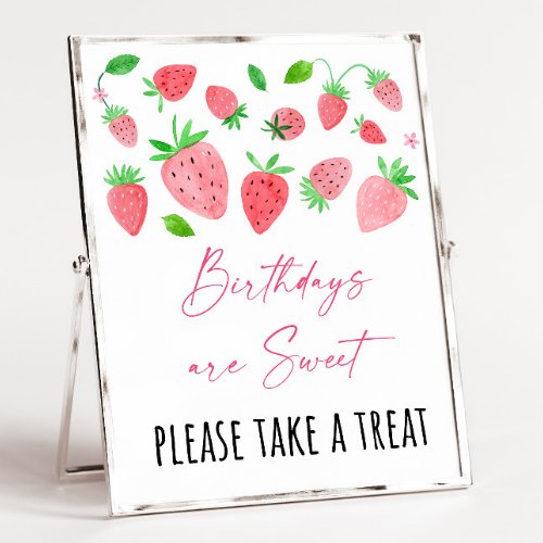 Strawberry Berry Sweet Birthday Treat Sign