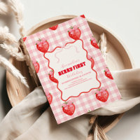 Strawberry Berry Sweet Boho 1st Birthday