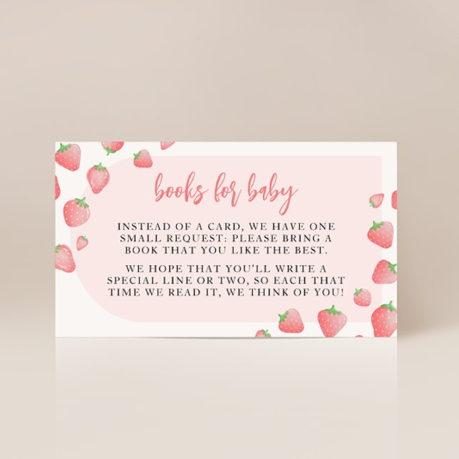 Strawberry Berry Sweet Boho Books for Baby Cards (Creator Uploaded)