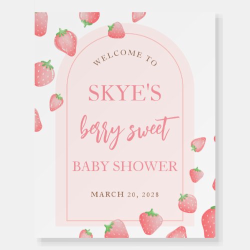 Strawberry Berry Sweet Boho Welcome Sign