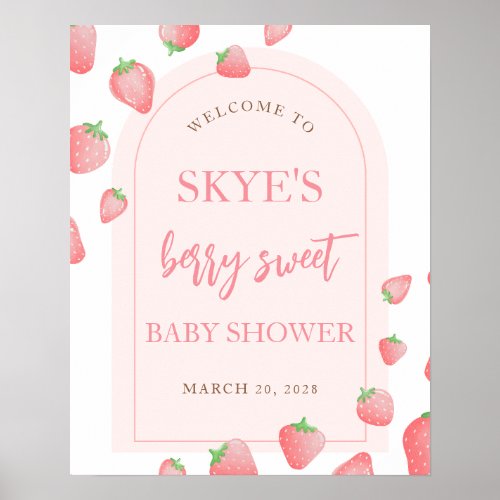 Strawberry Berry Sweet Boho Welcome Sign