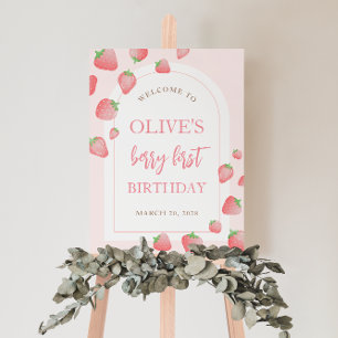Strawberry Berry Sweet Boho Welcome Sign