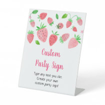 Strawberry Berry Sweet Editable Party Sign