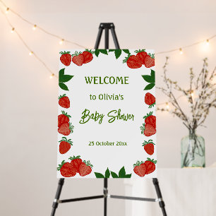 Strawberry Berry Sweet Fruit Fresh Heart Welcome  Foam Board