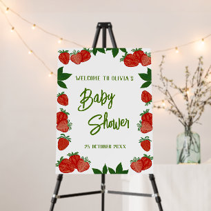 Strawberry Berry Sweet Fruit Fresh Heart Welcome  Foam Board