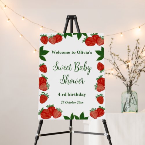 Strawberry Berry Sweet Fruit Fresh Welcome Foam Board