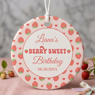 Strawberry Berry Sweet Girl Birthday Party Favor Tags