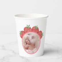 Strawberry Berry Sweet Girl Birthday with photo