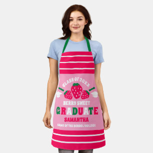 Strawberry Berry Sweet Graduation Apron