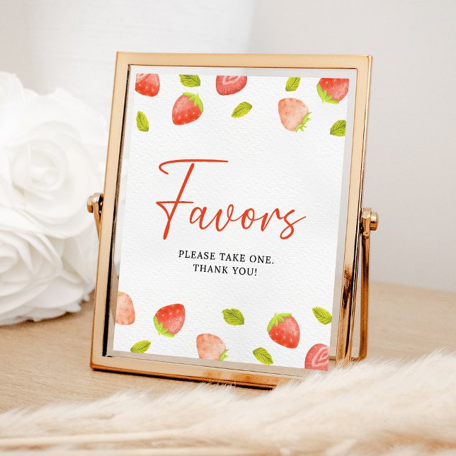 Strawberry Berry Sweet Party Favor Sign (Creator Uploaded)