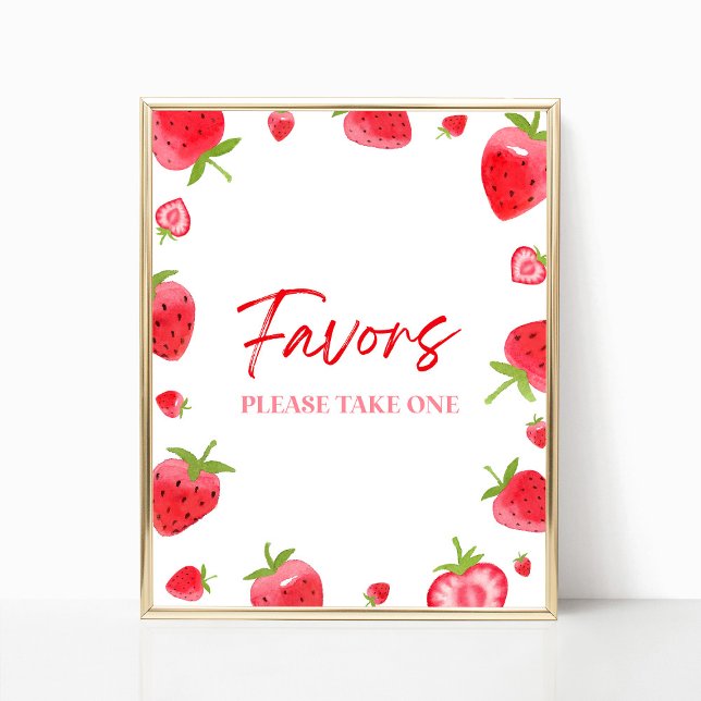 Strawberry Berry Sweet Party Favors Sign (Creator Uploaded)