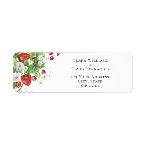 Strawberry Berry Sweet Return Address Label