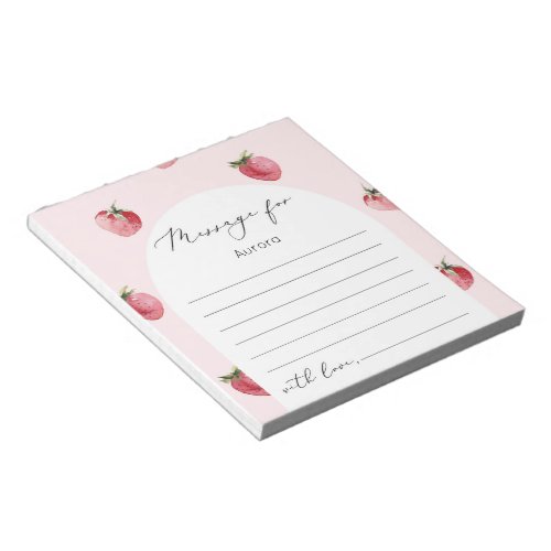 Strawberry berry sweet time capsule message notepad