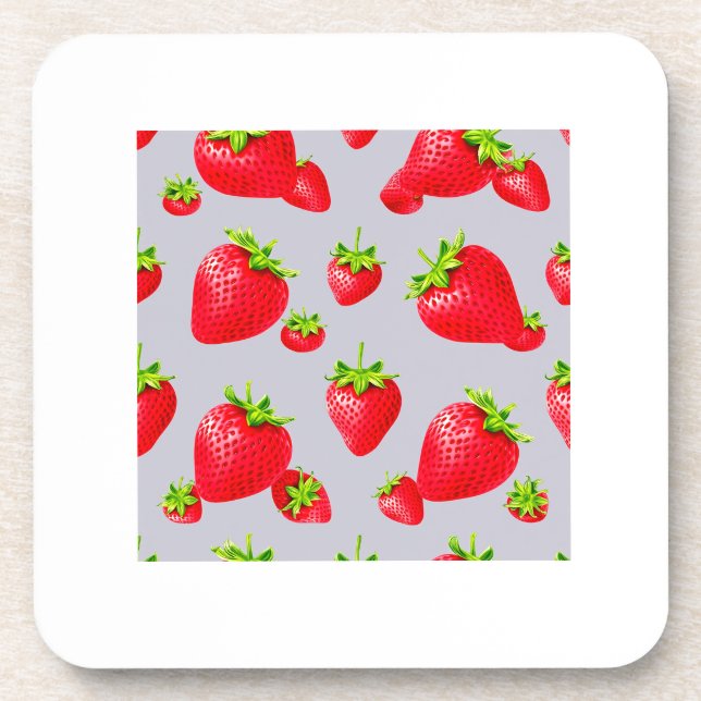 strawberry beverage coaster (Front)