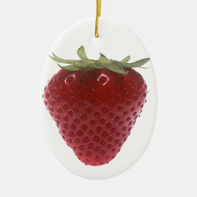 Strawberry big red ceramic ornament (Front)