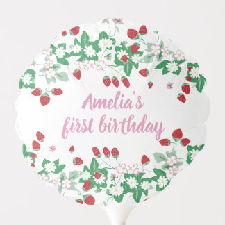 Strawberry Birthday Balloon